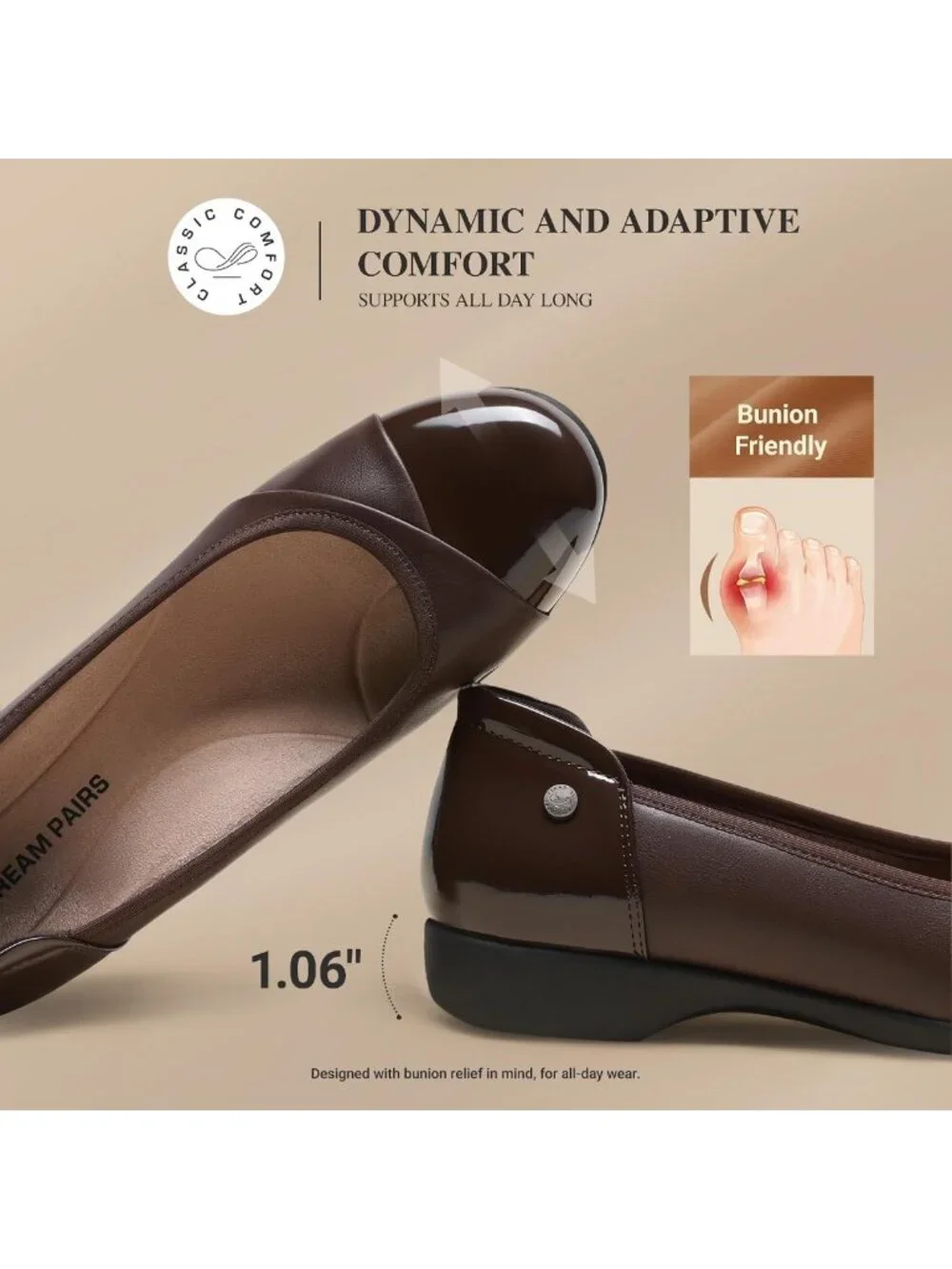 Stylish Women's Arch Support Ballet Flats for Work & Dressy Occasions